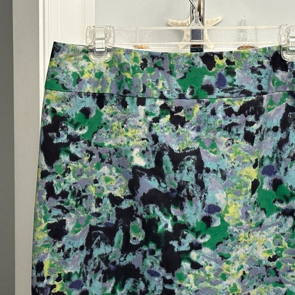 Halogen Sz 8 Fantastic Water Color Skirt Blues & Greens - Picture 5 of 6